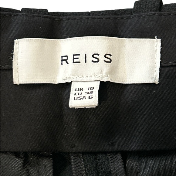 Reiss Hartley Wide Leg Classic Black Women's Dress Pants Size 6 Elegant Wool - Picture 3 of 8